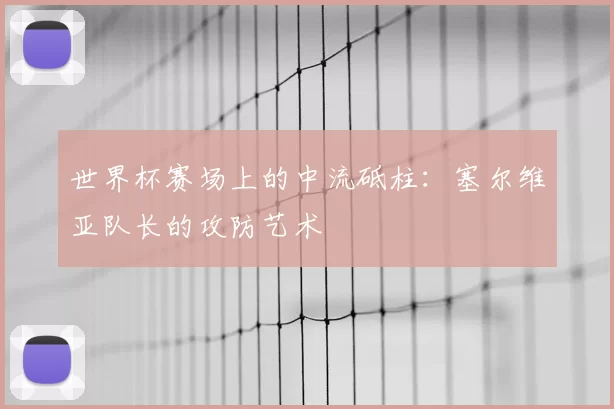 世界杯赛场上的中流砥柱:塞尔维亚队长的攻防艺术