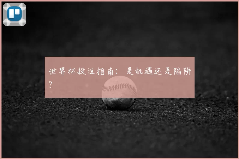 世界杯投注指南：是机遇还是陷阱？